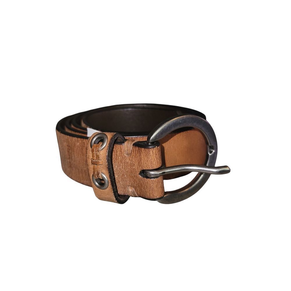 Rolfs Tan Leather Belt with Silver Buckle